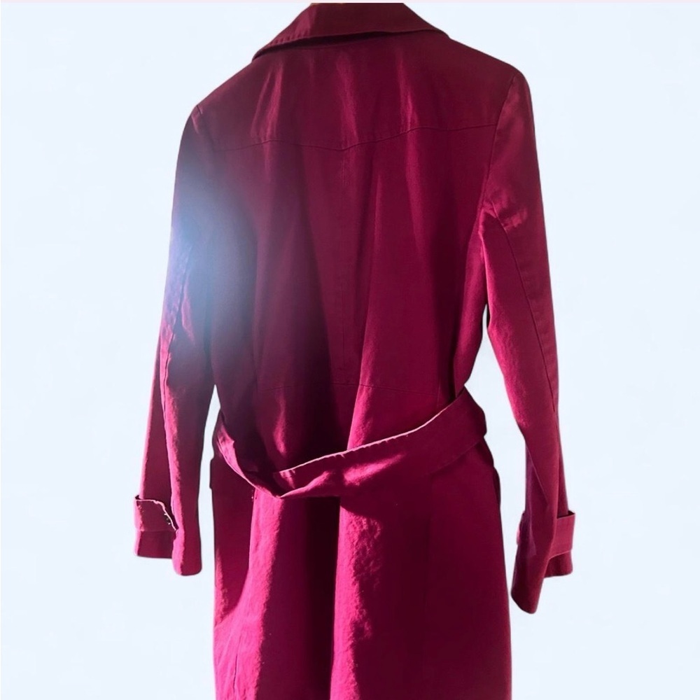 Banana Republic Fuchsia Trench Coat - Picture 4 of 6